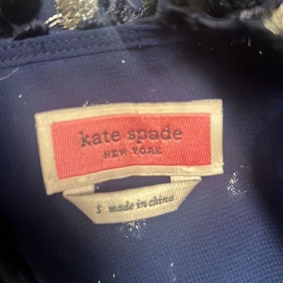 Kate Spade scatter dot sparkle silk blend top.  Size Sm - Picture 9 of 9